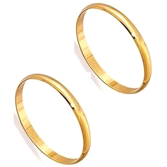 PAR DE ALIANÇAS DE OURO BOLEADA 18K 2.5MM 2G