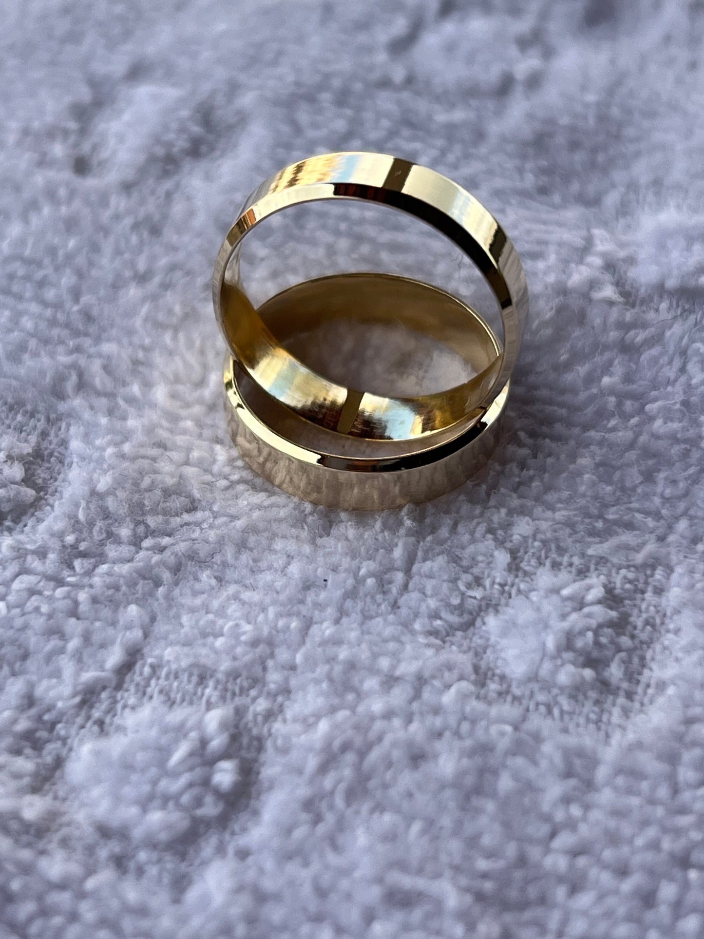PAR ALIANÇA OURO 18k RETA CHANFRADA 5mm