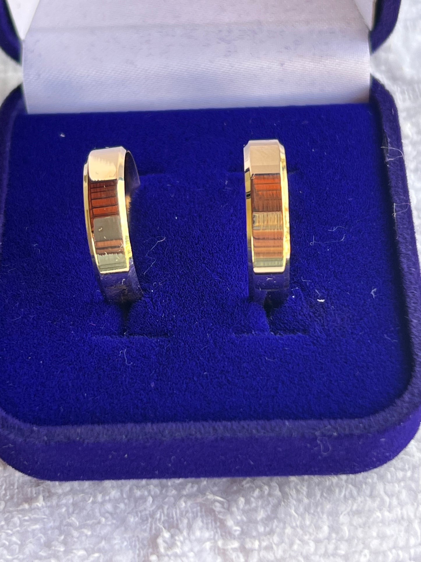 PAR ALIANÇA OURO 18k RETA CHANFRADA 5mm