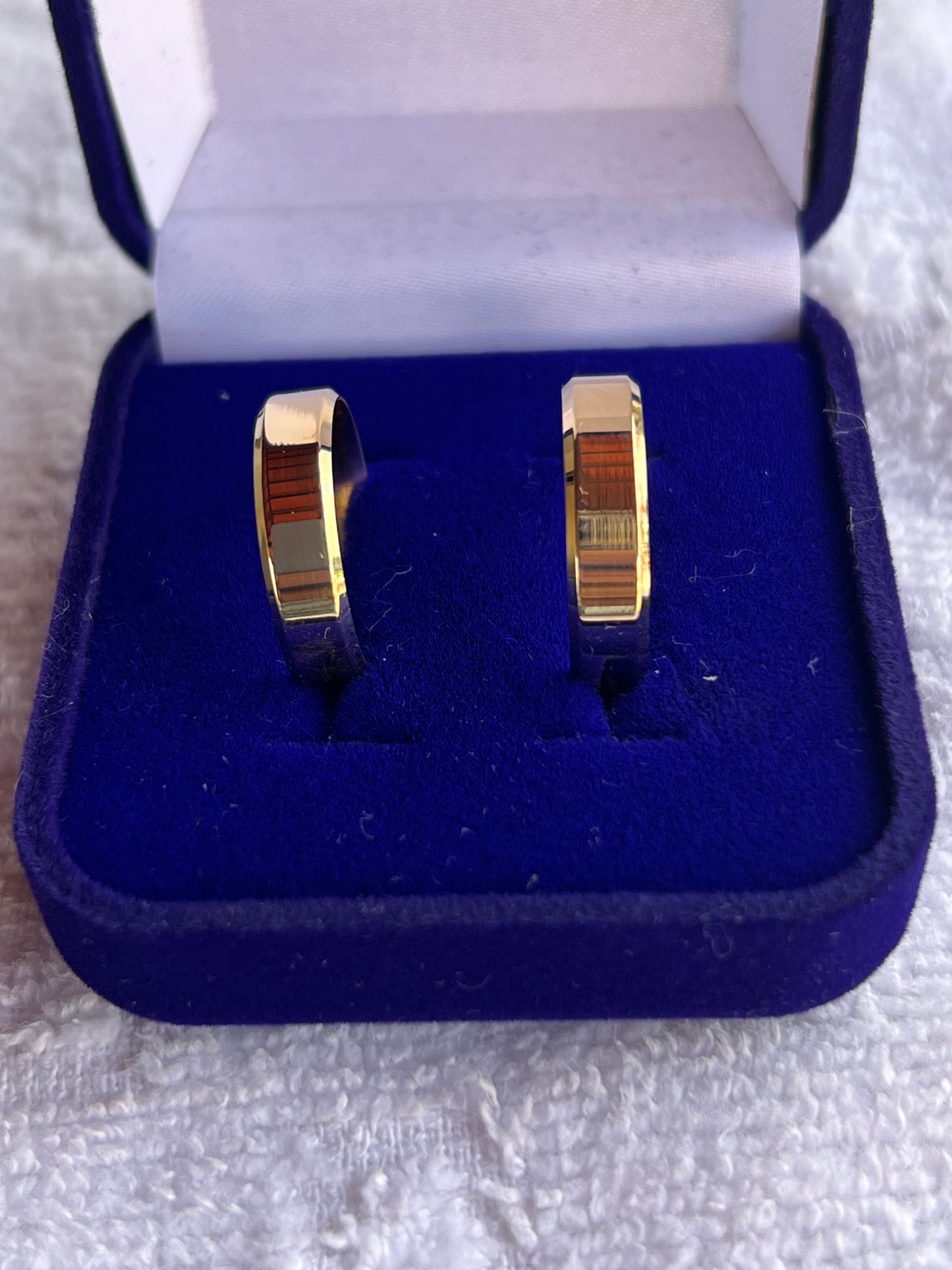 PAR ALIANÇA OURO 18k RETA CHANFRADA 5mm