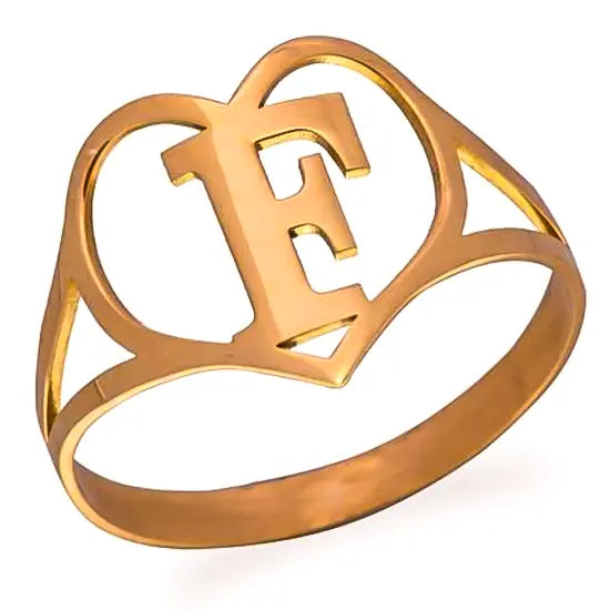 ANEL DE OURO 18K PERSONALIZADOS COM LETRAS