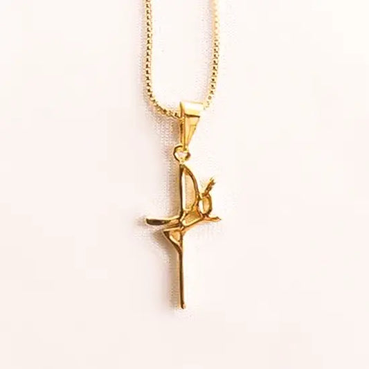PINGENTE DA FÉ 15 MM PERSONALIZADO OURO 18K