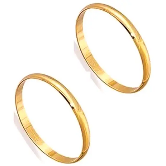 PAR DE ALIANÇAS DE OURO BOLEADA 18K 2.5MM 2G